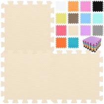 Tapetes de espuma qqpp EVA Rubber 18 Tiles Interlocking Beige