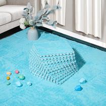 Tapetes de espuma ZENOWICK Plush para crianças pequenas, azul, 12 unidades