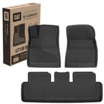 Tapetes de piso CAT JustFit 3D para Tesla Model 3 2017-2024, preto Tapetes de piso CAT JustFit 3D para Tesla Model 3 2017-2024, preto