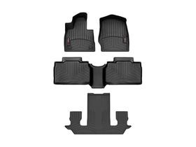 Tapetes de piso WeatherTech FloorLiners conjunto completo para Ford Explorer preto