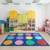 Tapetes de sala de aula, tapetes Playmat, tapete infantil Engree, 6 x 9 pés, azul