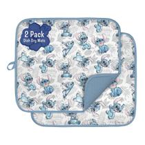 Tapetes de secagem de pratos Best Brands Disney 16x18cm absorventes (pacote com 2) Tapetes de secagem de pratos Best Brands Disney 16x18cm absorventes (pacote com 2)