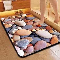 Tapetes De Secagem Rápida Em Microfibra Antiderrapante Para Banheiro / Porta De Entrada Estilo 3D de Pedra Tapetes De Secagem Rápida Em Microfibra Antiderrapante Para Banheiro / Porta De Entrada Estilo 3D de Pedra