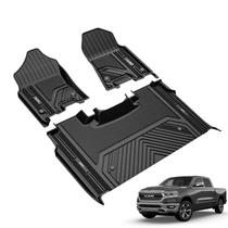 Tapetes para assoalho 3W Dodge Ram 1500 Crew Cab 2019-2024 TPE