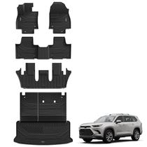 Tapetes para assoalho 3W Toyota Grand Highlander 2024-26 TPE preto