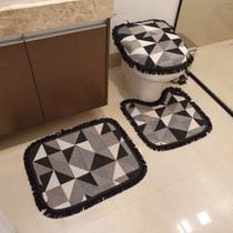 Tapetes Para Banheiro Trio Moderno Antiderrapante - bello lar decorações
