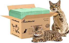 Tapetes para Caixa de Areia PETSWORLD 25 Unidades com Aroma Fresco 28x43cm Tapetes para Caixa de Areia PETSWORLD 25 Unidades com Aroma Fresco 28x43cm