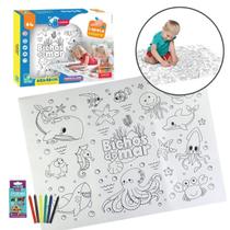 Tapetes Para Colorir Giz De Cera Lavável Desenhos Sortidos