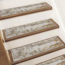 Tapetes para Escadas BEQHAUSE 20 x 76 cm Antiderrapantes 4 Peças Bege/Cinza Tapetes para Escadas BEQHAUSE 20 x 76 cm Antiderrapantes 4 Peças Bege/Cinza
