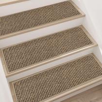 Tapetes para Escadas BEQHAUSE 71x23 cm Antiderrapantes, Carpete, 4 Peças, Taupe Tapetes para Escadas BEQHAUSE 71x23 cm Antiderrapantes, Carpete, 4 Peças, Taupe