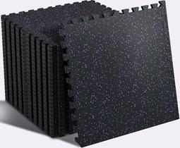 Tapetes para exercícios SUPERJARE 24 peças EVA com topo de borracha 1,4 cm