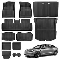 Tapetes para Veículo WEIZE Tesla Model 3 Highland Conjunto Completo 12 Peças
