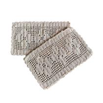 Tapetes Retangular 2 Peças Crochê Artesanal 60x40cm Par 3 Rosas