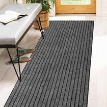 Tapetes Runner Heyroll Stripe com suporte de borracha cinza 60x180cm Tapetes Runner Heyroll Stripe com suporte de borracha cinza 60x180cm
