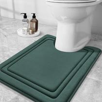 Tapetes sanitários Memory Foam Grandaily em forma de U 60x50cm verde escuro Tapetes sanitários Memory Foam Grandaily em forma de U 60x50cm verde escuro