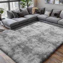Tapetes Shag Area Boshengya Ultra Soft Fluffy 150x240cm cinza