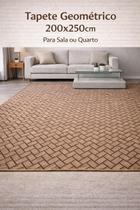 Tapetes Visual Geométrico Quadriculado Tapete Sala Quarto Escritório