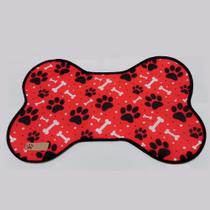 Tapetinho comedouro pet para cachorro e gato ossinho Tapetinho comedouro pet para cachorro e gato ossinho