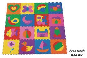 Tapetinho Desenho emborrachado Fofinho 16 Peças