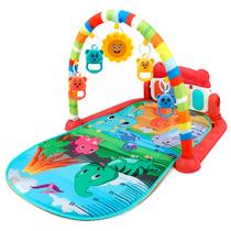 Tapetinho Para Bebês Interativo Com Teclado Musical E Brinquedos Suspensos