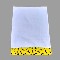 tapetinho pet lavável tapete higiênico cachorro pequeno e médio tapetinho xixi 67x47cm (branco/amarelo)
