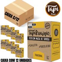 TapiBrownie Original Caixa Com 12 Unidades Sem Gluten 100% Chocolate 600g