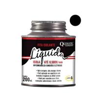 Tapmatic Fita Isolante Líquida Quimatic 200Ml Preta Produto Isolamento Elétrico Reparo De Fios Cabos Motores Eletrodomésticos Eletroeletrônicos Bd1