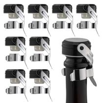 Tapones para Botellas WOTOR de Acero Inoxidable para Champán y Vino, Paquete de 8 Tapones para Botellas WOTOR de Acero Inoxidable para Champán y Vino, Paquete de 8