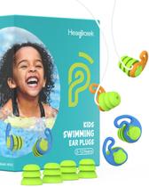 Tapones para los Oídos para Nadar Hearprotek para Niños Impermeables Naranja