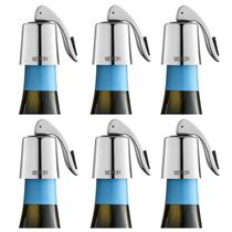 Tapones para Vino WOTOR de Acero Inoxidable Reutilizables, Set de 6 Tapones para Vino WOTOR de Acero Inoxidable Reutilizables, Set de 6