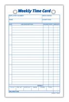 Tarjetas Semanales de Tiempo Adams en Cartulina 27 x 43 cm, 1 Cara, Paquete de 100 Tarjetas Semanales de Tiempo Adams en Cartulina 27 x 43 cm, 1 Cara, Paquete de 100