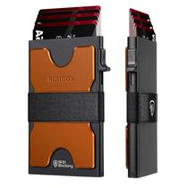 Tarjetero RUNBOX con bloqueo RFID, estuche metálico delgado Tarjetero RUNBOX con bloqueo RFID, estuche metálico delgado