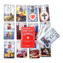 Tarot Baralho Lenormand Cartomancia Vermelho - 36 Cartas - Magia do Oráculo + Manual Detalhado com Significados