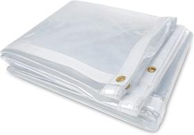 Tarp Likeem 2,4 x 3,7 m de PVC transparente impermeável de 24 mil com ilhós