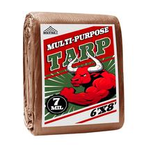 Tarp MVPNET 100% impermeável de 6 x 8 pés com ilhós e bordas reforçadas Tarp MVPNET 100% impermeável de 6 x 8 pés com ilhós e bordas reforçadas