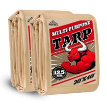 Tarp MVPNET Heavy Duty Waterproof Bege, pacote com 2 unidades, 6 x 8 pés Tarp MVPNET Heavy Duty Waterproof Bege, pacote com 2 unidades, 6 x 8 pés
