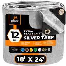 Tarp Xpose Safety Heavy Duty Silver Poly 5,5 m x 7,3 m 12 mil Tarp Xpose Safety Heavy Duty Silver Poly 5,5 m x 7,3 m 12 mil