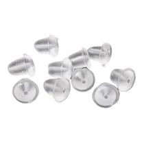 Tarracha de brinco silicone tarrachinha pequena 10 unidades Tarracha de brinco silicone tarrachinha pequena 10 unidades