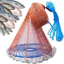 Tarrafa Chinesa Rede Pesca Multifilamento Pescaria Multifilamento Lambari Robalo Siri Tilapia Tainha Mar Açude Rio Lago