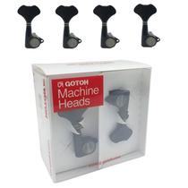 Tarraxa baixo 4 cordas Gotoh GB707 em linha L4 PRETO BK Tarraxa baixo 4 cordas Gotoh GB707 em linha L4 PRETO BK