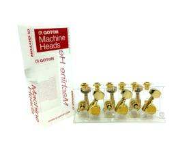 Tarraxa com trava Gotoh 6 em linha SG381 07L MG Gold dourada Tarraxa com trava Gotoh 6 em linha SG381 07L MG Gold dourada