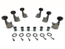 Tarraxa guitarra Gotoh 3x3 SGS 510 cosmo black Made Japan