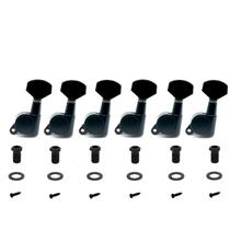 Tarraxa guitarra mini knob 6 linha CANHOTA preta J07 - KOREA