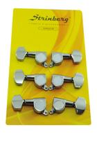 Tarraxa Strinberg Am01Cr Cromada Para Violão Aço Kit Com 6