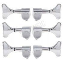 Tarraxa Tarracha 6x Contrabaixo Baixo Jogo Kit 3+3 Cromada