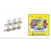 Tarraxa Tarracha Violao Pino Grosso + Encordoamento Nylon