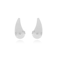 Tarraxa Vírgula para Brinco Ear Cuff Folheada Prata 1000 Tarraxa Vírgula para Brinco Ear Cuff Folheada Prata 1000