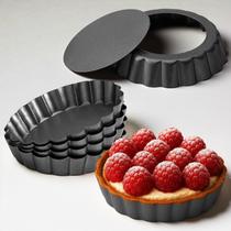 Tart Pans Yamteck, pacote com 6, mini quiche antiaderente de 10 cm Tart Pans Yamteck, pacote com 6, mini quiche antiaderente de 10 cm