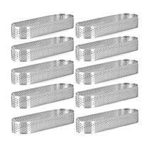 Tart Ring Mautacly Oval, pacote com 10 unidades, aço inoxidável, 13 cm