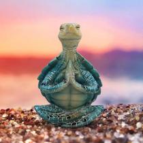 Tartaruga do mar estatueta tranquilidade meditando mar tartaruga estátua decorações para buda zen yoga sapo jardim estátua ornamento